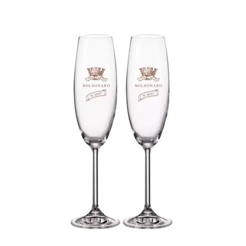 Taças "il Mito" para Espumante 220ml Cristal kit 2 UN
