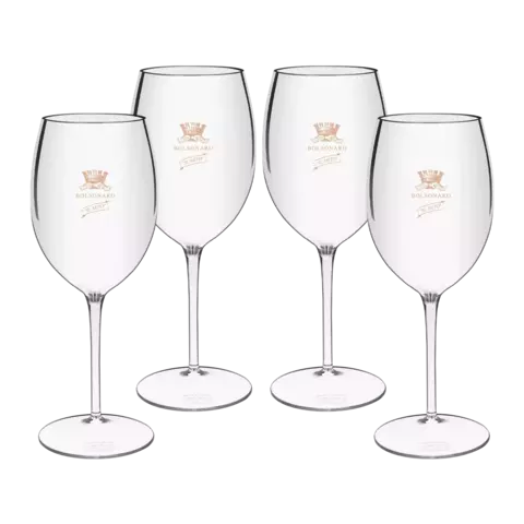 Tacas Bolsonaro "Il Mito" para vinho 580ml kit 4 un acrilico