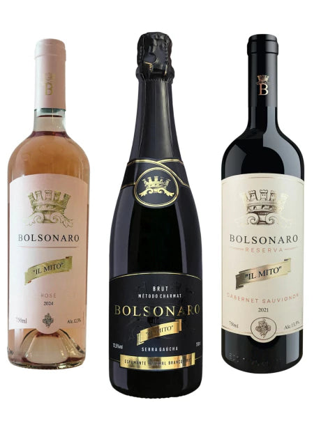 Combo Brasil - 2 Vinhos e 1 Espumante "il Mito" + E-book