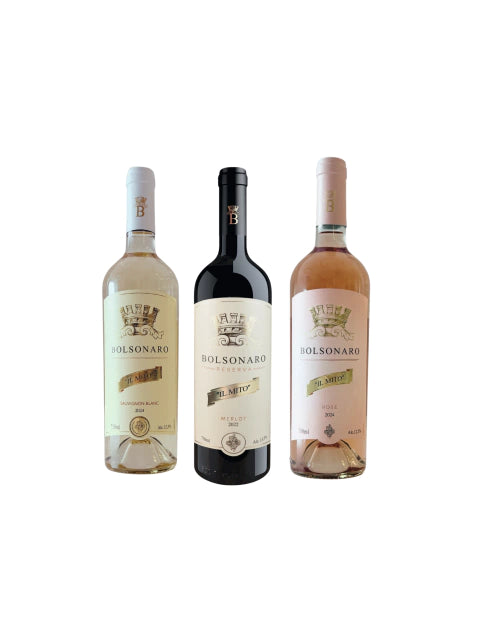 Combo Nação - vinhos rosé, branco e merlot + E-book