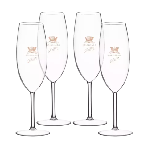 Taças "il Mito" para Espumante 220ml Acrílico kit 4 un