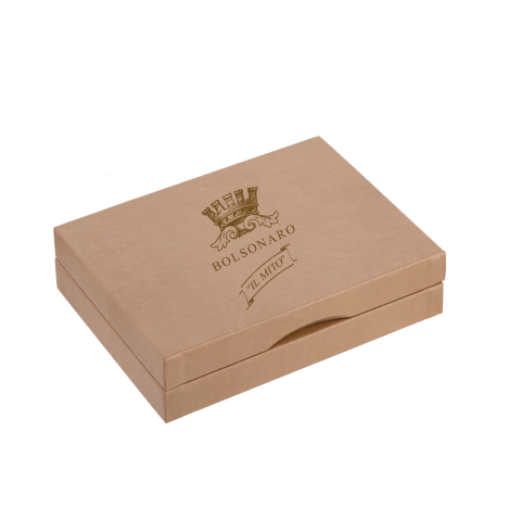 Kit com 5 acessorios para vinho em caixa de courino personalizada Bolsonaro Il Mito
