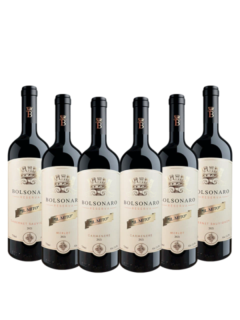 Combo Mito - 6und. Vinho Cabernet, Carmenere e Merlot + E-book